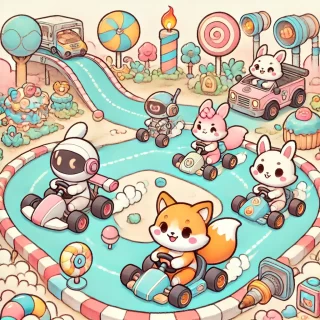 交流会(アクションレースゲーム)が始まりました🚗🚗